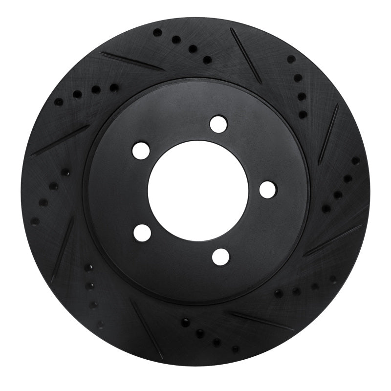 R1 Concepts R1 02-05 Ford Explorer Front Right Drilled & Slotted Black Brake Rotor