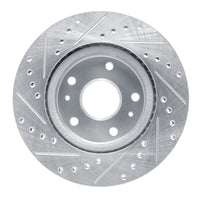 R1 Concepts R1 88-89 Chevrolet C3500 Front Right Drilled & Slotted Silver Brake Rotor