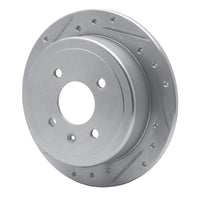 R1 Concepts R1 14-16 Chevrolet SPARK EV Rear Left Drilled & Slotted Silver Brake Rotor