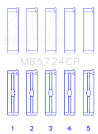 King Engine Bearings General Motors Duramax Diesel (Size +0.25mm) Main Bearing Set