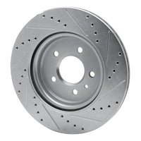 R1 Concepts R1 16-20 Buick Regal Sportback Rear Left Drilled & Slotted Silver Brake Rotor
