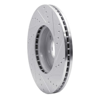 R1 Concepts R1 09-10 Kia BORREGO Front Left Drilled & Slotted Silver Brake Rotor