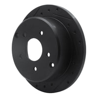 R1 Concepts R1 74-80 Ford Granada Front Left Drilled & Slotted Black Brake Rotor