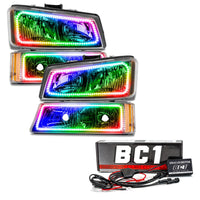 ORACLE Lighting Oracle Chevy Silverado 03-06 Square Dual Halo Kit - ColorSHIFT w/ BC1 Controller