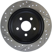 StopTech 03-09 Chrysler PT Cruiser Tur / 03-05 Dodge Neon SRT-4 Rear Left Slotted & Drilled Rotor