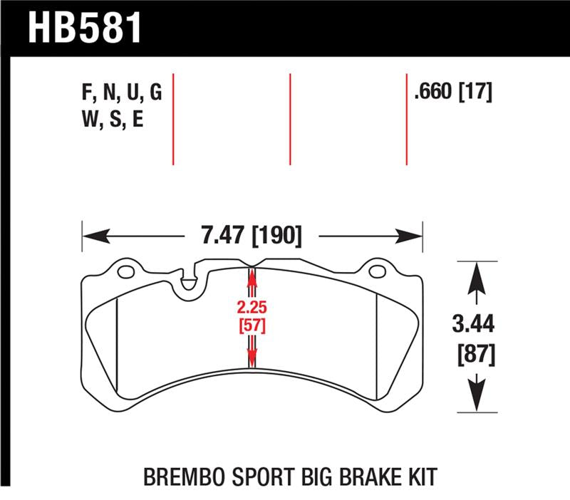Hawk Performance Hawk Brembo Caliper Family J/N HPS 5.0 Brake Pads