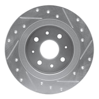 R1 Concepts R1 98-03 Kia SEPHIA Rear Left Drilled & Slotted Silver Brake Rotor