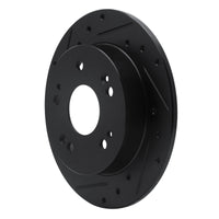 R1 Concepts R1 97-15 Acura ILX Rear Left Drilled & Slotted Black Brake Rotor