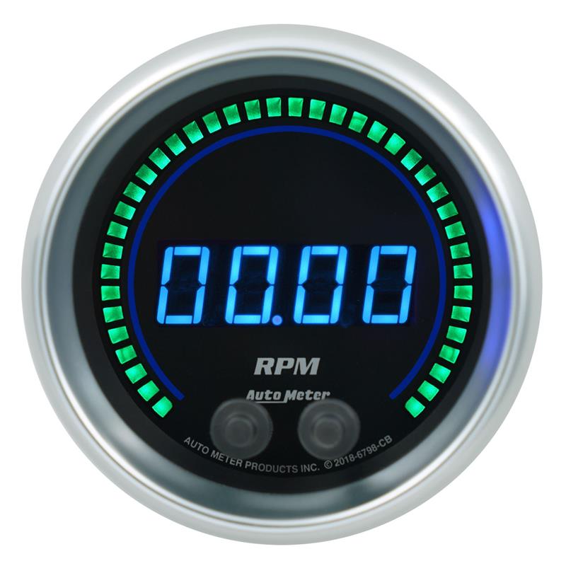 Autometer 85.7mm Black 0-16K RPM Tachometer Cobalt Elite Digital Gauge