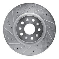 R1 Concepts R1 14-25 Cadillac CT5 Front Left Drilled & Slotted Silver Brake Rotor