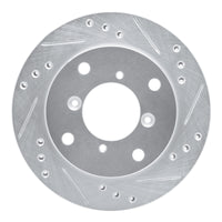 R1 Concepts R1 89-01 Chevrolet Metro Front Right Drilled & Slotted Silver Brake Rotor