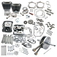 S&S Cycle 07-17 BT 124in Hot Set Up Kit - Wrinkle Black