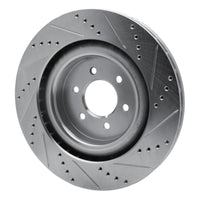 R1 Concepts R1 03-17 Dodge Viper Rear Left Drilled & Slotted Silver Brake Rotor