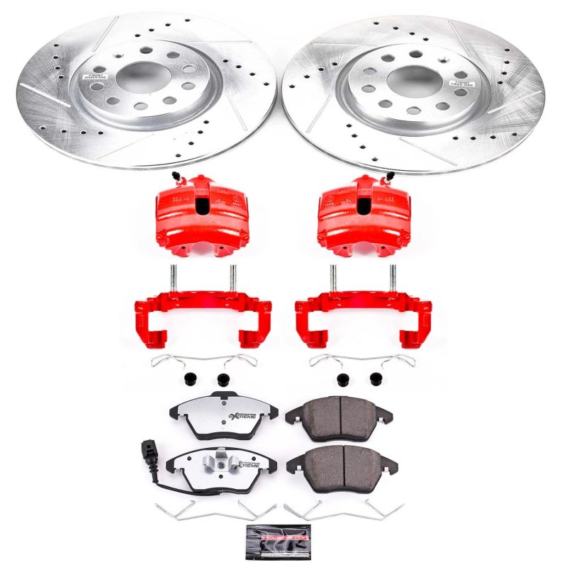 PowerStop Power Stop 06-09 Audi A3 Front Z26 Street Warrior Brake Kit w/Calipers