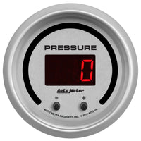 Autometer 52.4mm Silver Switchable 0-1600 PSI/0-110 BAR Fluid Pressure UltraLite Elite Digital Gauge