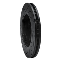 R1 Concepts R1 09-09 Ford F-150 RWD Front Right Drilled & Slotted Black Brake Rotor