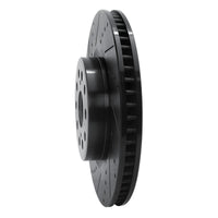 R1 Concepts R1 07-23 Lexus LS460 Front Left Drilled & Slotted Black Brake Rotor