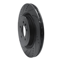 R1 Concepts R1 2013-2025 Land Rover Defender 110 Rear Left Drilled & Slotted Black Brake Rotor