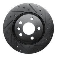 R1 Concepts R1 2001-2003 Volkswagen EuroVan Rear Right Drilled & Slotted Black Brake Rotor