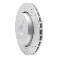 R1 Concepts R1 12-25 Dodge Durango Rear Right Drilled & Slotted Silver Brake Rotor