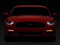 Raxiom 15-17 Ford Mustang GT350 GT500 LED Projector Headlights- Black Housing (Clear Lens)