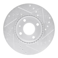 R1 Concepts R1 16-22 Chevrolet SPARK (USA/Canada) Front Left Drilled & Slotted Silver Brake Rotor
