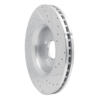 R1 Concepts R1 11-25 Dodge Durango Front Left Drilled & Slotted Silver Brake Rotor
