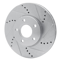 R1 Concepts R1 12-18 Ford C-MAX Front Right Drilled & Slotted Silver Brake Rotor