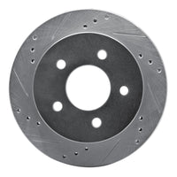 R1 Concepts R1 91-92 Lincoln Mark VII Rear Left Drilled & Slotted Silver Brake Rotor