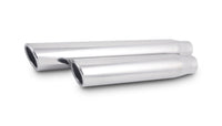 Vibrant 3in Round SS Truck/SUV Exh Tip (Single wall Angle Cut Rolled Edge) - 2.5in inlet 11in long