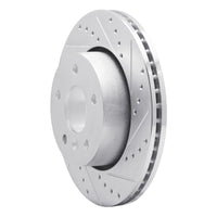 R1 Concepts R1 94-02 Land Rover Range Rover Front Right Drilled & Slotted Silver Brake Rotor