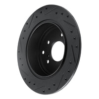 R1 Concepts R1 90-96 Infiniti Q45 Rear Right Drilled & Slotted Black Brake Rotor