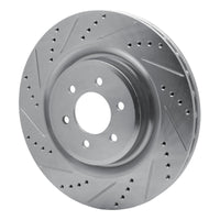 R1 Concepts R1 03-17 Dodge Viper Rear Left Drilled & Slotted Silver Brake Rotor