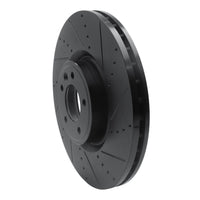 R1 Concepts R1 18-25 Land Rover Range Rover Front Right Drilled & Slotted Black Brake Rotor