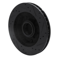 R1 Concepts R1 1994-1999 Dodge Ram 2500 Front Left Drilled & Slotted Black Brake Rotor