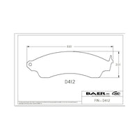 Baer Brakes Replacement Pads for Baer 2-Piston PGC Classic Series Front Caliper