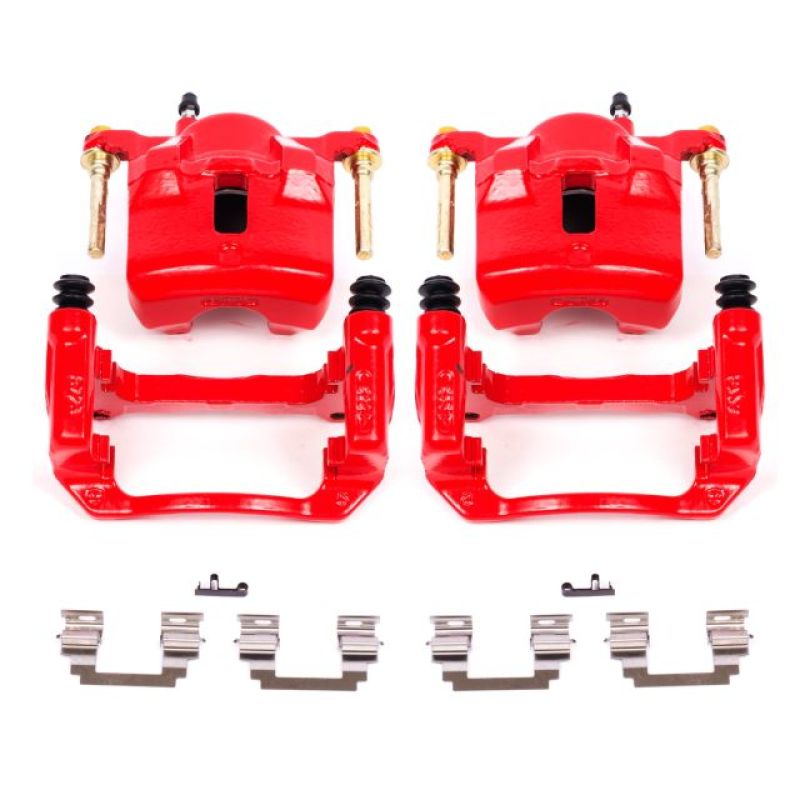 PowerStop Power Stop 03-08 Pontiac Vibe Front Red Calipers w/Brackets - Pair