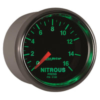 Autometer GS 2 1/16in. 1600PSI Nitrous Fuel Pressure Gauge