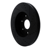 R1 Concepts R1 2019-2026 Cadillac Escalade ESV Front Left Drilled & Slotted Black Brake Rotor