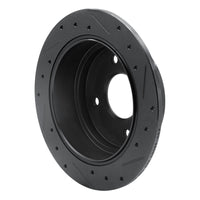 R1 Concepts R1 90-92 Infiniti M30 Rear Left Drilled & Slotted Black Brake Rotor