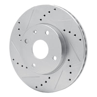 R1 Concepts R1 04-10 Chevrolet Epica (USA/Canada) Front Left Drilled & Slotted Silver Brake Rotor