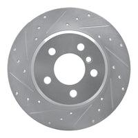 R1 Concepts R1 00-06 BMW X5 Rear Left Drilled & Slotted Silver Brake Rotor