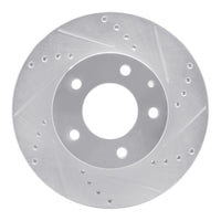 R1 Concepts R1 92-95 Mazda MPV Front Right Drilled & Slotted Silver Brake Rotor