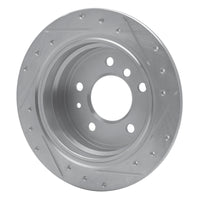 R1 Concepts R1 81-86 BMW 733I Rear Left Drilled & Slotted Silver Brake Rotor