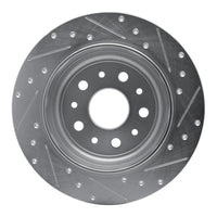 R1 Concepts R1 18-25 Jeep Wrangler Rear Left Drilled & Slotted Silver Brake Rotor