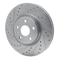 R1 Concepts R1 08-17 Cadillac CTS Front Left Drilled & Slotted Silver Brake Rotor