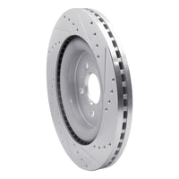 R1 Concepts R1 13-19 Ford Police Interceptor Utility Front Left Drilled & Slotted Silver Brake Rotor