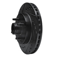 R1 Concepts R1 87-93 Ford Mustang Front Left Drilled & Slotted Black Brake Rotor