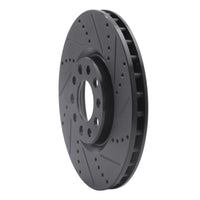 R1 Concepts R1 2013-2023 Chrysler 200 Front Right Drilled & Slotted Black Brake Rotor