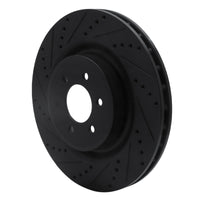 R1 Concepts R1 2003-2017 Dodge Viper Front Left Drilled & Slotted Black Brake Rotor